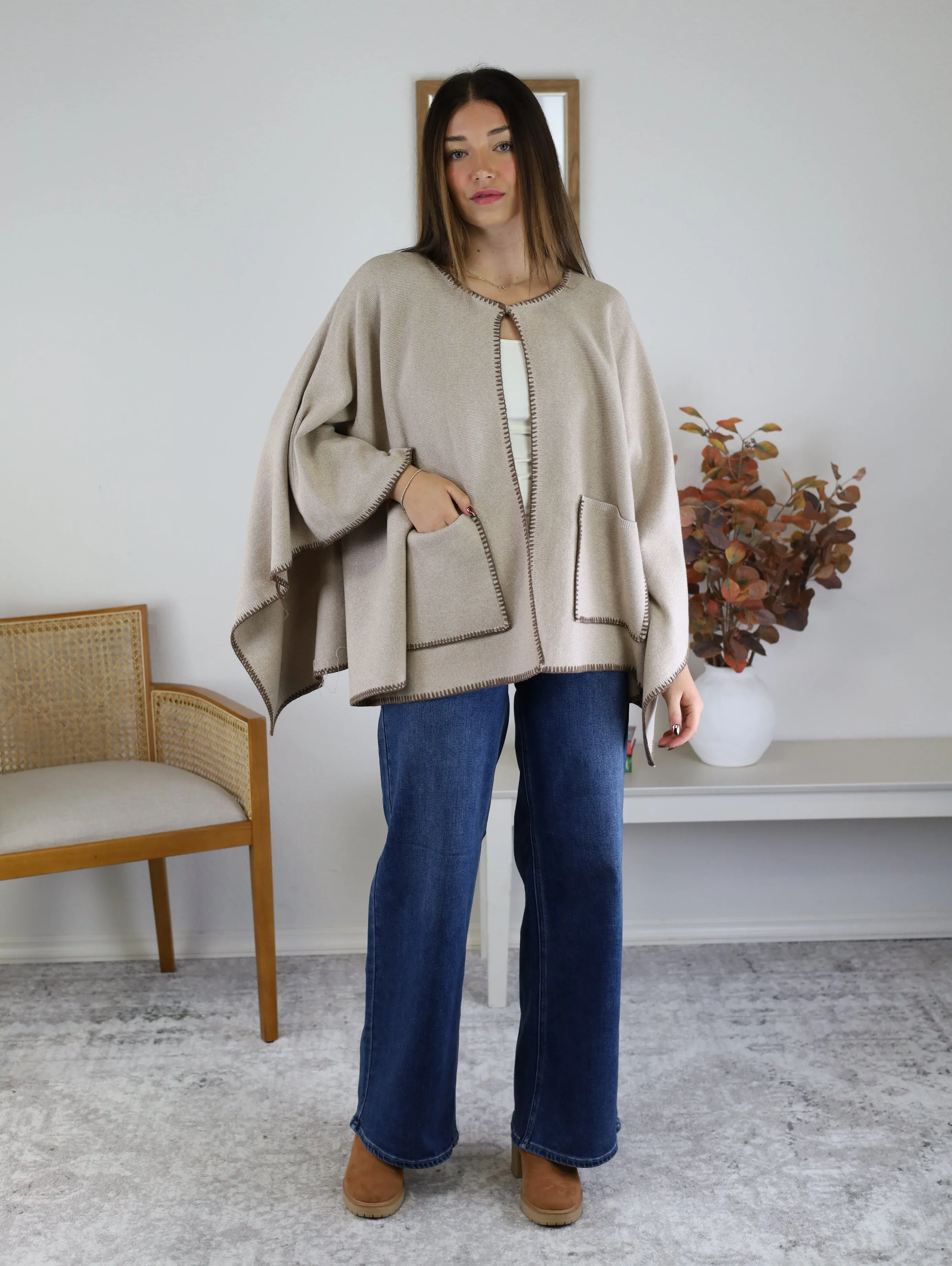 Clarisse Knit Poncho - Sale