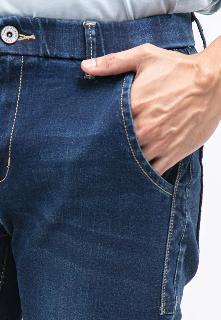 Forest Elastic Waist Stretchable Slim Fit Jeans Men Denim Jeans | Seluar Jeans Lelaki Slim Fit - 610202