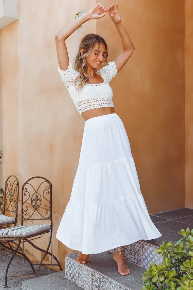 Maiora Maxi Skirt White
