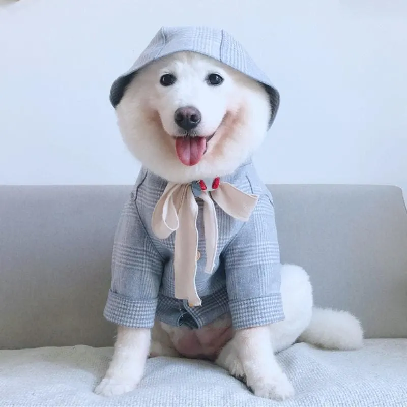 Plaid Bowtie Coat